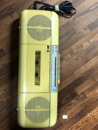 Rare Vintage Sharp Qt - 50 (w) Radio Cassette Player