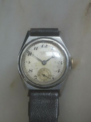 Vintage J W Benson Mens Wristwatch Watch Art Deco Style 1930s / 40s Good