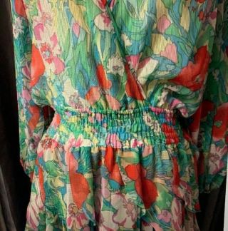Diane Freis Vintage Dress Georgette Floral