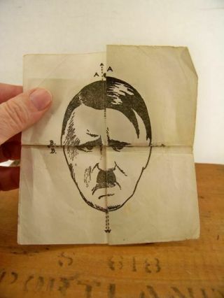 Wwii Propaganda Cartoon Adolf Hitler " The Fifth Pig " Fold Up Puzzle 1940 