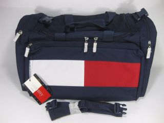 Vintage Tommy Hilfiger Big Logo Navy Blue Duffle Bag / Travel Bag N.  O.  S.
