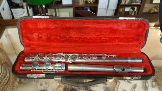 Vintage King H.  N.  White Student Flute w/ Hard Case Pre - owned 2
