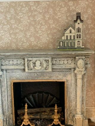 Artisan Miniature Dollhouse Faux Victorian Painted House Room Prop Shelf Sitter 2