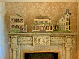 Artisan Miniature Dollhouse Faux Victorian Painted House Room Prop Shelf Sitter 3