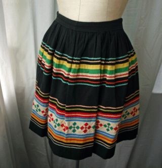 Vintage Seminole Cotton Patchwork Childs Skirt 1960s