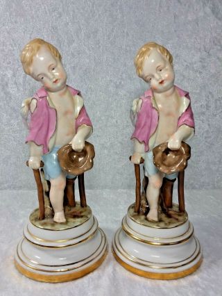 Vintage Occupied Japan Beggar Angels By Andrea S - Rare