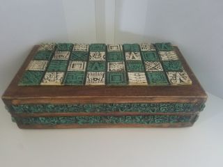 Vintage Spanish Conquistador Aztec Mayan Chess Set