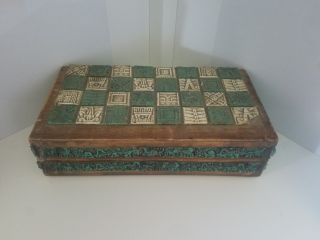 Vintage spanish conquistador aztec mayan chess set 2