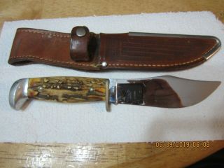 Vintage Case Xx Fixed Blade Knife 5361 With Leather Shealth