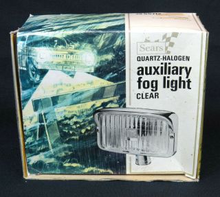 Vintage Sears Quartz Halogen Auxiliary Fog Light Clear 55712 Nos Sears Roebuck