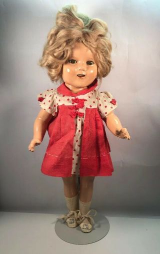 Vintage Ideal Shirley Temple Composition Doll 16”