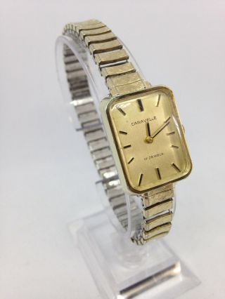 Ladies 1972 Caravelle By Bulova Gold Plated 17j Mechanical Watch