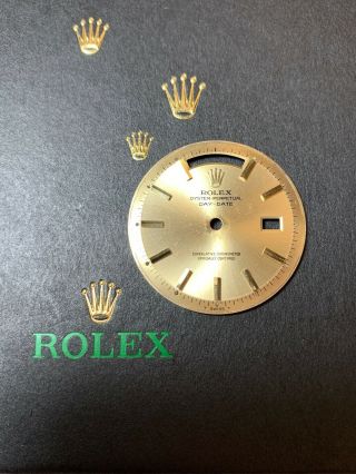 Rolex Day - Date 36mm Champagne Non Quickset Stick Pie Pan Dial President 1803