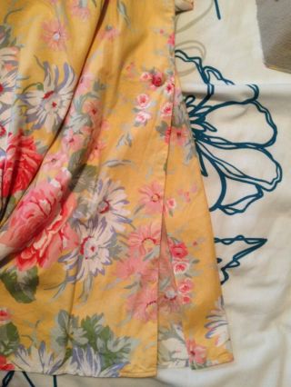 Vintage Laura Ashley Yellow Floral Midi Dress Summer Wedding SEE MEASUREMENTS 8