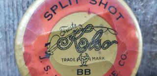 Frost ' s Kelso Fishing Tackle B.  B.  Split Shot Tin Advertising Bethlehem,  PA. 4