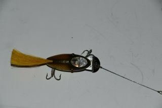 Creek Chub Dinger Golden Shiner NO.  5604 Perfect Antique 3