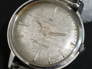 VINTAGE HAMILTON THIN - O - MATIC MEN ' S WATCH STAINLESS STEEL,  SPEIDEL BAND $99 6