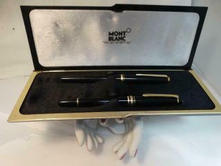 Vintage Montblanc 211 Fountain Pen & Meisterstuck Rollerball Pen Set W/ Box Nr