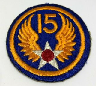 Orig Ww2 Us Patch - 15th Usaaf U.  S.  Army Air Force Shoulder U.  S.  A.  U.  S.  Wwii 15