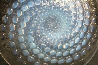 RARE R Lalique Volutes Opalescent Vortex of Bubbles Centerpiece Glass Bowl 7