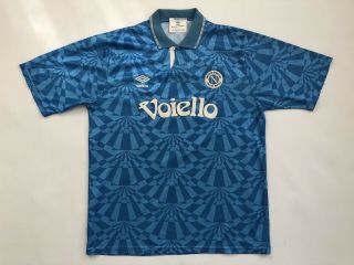 Vintage Very Rare Napoli Home Football Shirt 1991 Maglia Calico Ennerre Camiseta