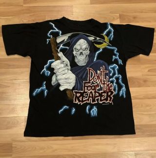 Usa American Thunder Don’t Fear The Reaper Shirt Vintage Biker Lightning