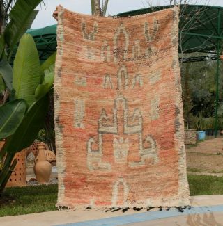 Vintage Authentic Woolen Azilal Rug Berber Handmade / Moroccan Rug 5 