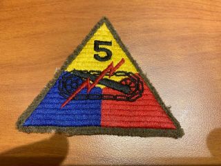 Wwii Ww2 Us Army 5th Armored Division Patch