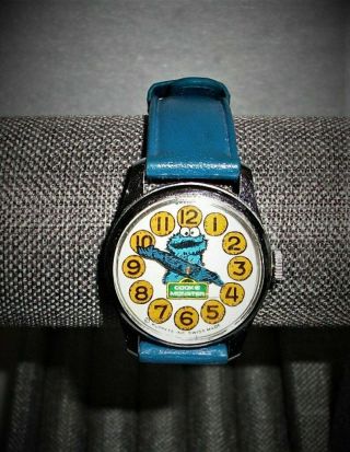 Vintage Bradley Sesame Street Cookie Monster Watch