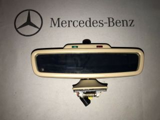 Mercedes Benz R129 Sl320,  500,  600 Rare Beige Ir Rearview Mirror,  Rebuilt
