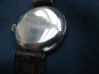Vintage Silver OMEGA Trench watch,  large size,  36mm,  spares.  No bezel. 4