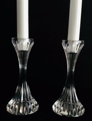 Vintage Baccarat Crystal 6” Candle Sticks Made In France (1629). 4