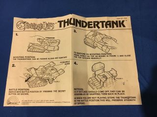 Vintage Thundercats Thundertank Lion - O LJN W/ Box & Instructions 6