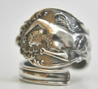 Naked Lady Spoon Ring Venus In Shell Sterling Silver Size 7