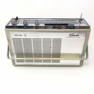 Vintage Philips Colette De Luxe Transistor Radio Solid State Am Fm Rare U1a