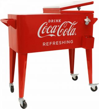Leigh Country 80 - Quart Retro Vintage Classic Coca - Cola Cooler Party Bbq Tailgate