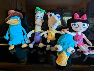 Vintage Disney Plush Phineas And Ferb Toys And Dvd Movie