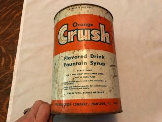 Orange Crush Vintage 1950’s Syrup Can