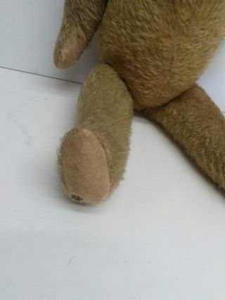 Vintage Mohair Humpback Jointed Teddy Bear W/ Glass Eyes Possibly Steiff 4