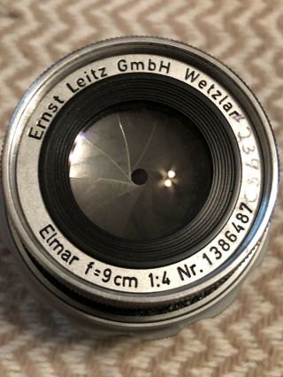 Vintage Ernst Leitz Gmbh Wetzlar - Elmar F=9cm 1:4 Lens