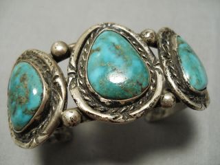 Rare Old Royston Turquoise Vintage Navajo Sterling Silver Bracelet