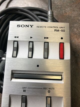 Sony RM - 50 Remote Control Unit for Vintage Cassette Tape Deck.  See Desc 3