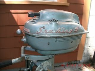 Vintage Antique Outboard 1954 Gale Sea King 5 Hp W - Nuetral Tuned Freshwater Omc