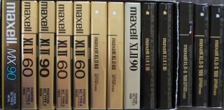 13 Vintage Maxell Cassettes Blank Xl Ii 60,  90,  Xl Ii - S 100 Metal Mx 90