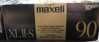 13 Vintage Maxell Cassettes Blank XL II 60,  90,  XL II - S 100 Metal MX 90 2