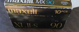 13 Vintage Maxell Cassettes Blank XL II 60,  90,  XL II - S 100 Metal MX 90 3