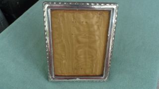 Vintage 1939 Hallmarked Silver Photograph Frame For An 8 X 6 Inch In Need Of Tlc