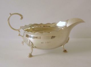 An Antique Sterling Silver Sauce Boat Or Gravy Boat Birmingham 1910 90 Grams