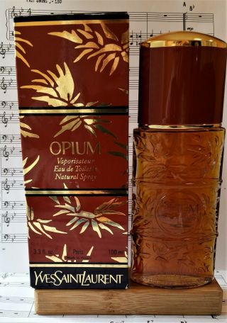 Vintage Ysl Opium 3.  3 Oz / 100 Ml Eau De Toilette,  From Year 1986