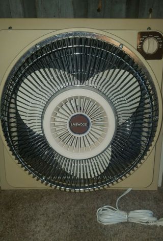 Vintage Lakewood HV - 12 - WR Reversable 3 Speed Window Fan Extensions 3